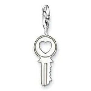 Thomas Sabo Key w/ Heart Cut-Out 925 Silver Dangle Charm